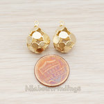 PD.871 // Connected Multi Disk Teardrop Pendant, 2 Pc