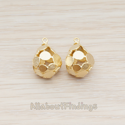 PD.871 // Connected Multi Disk Teardrop Pendant, 2 Pc