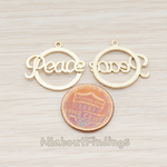 PD.874 // "Peace" Round Pendant, 2 Pc