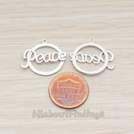 PD.874 // "Peace" Round Pendant, 2 Pc