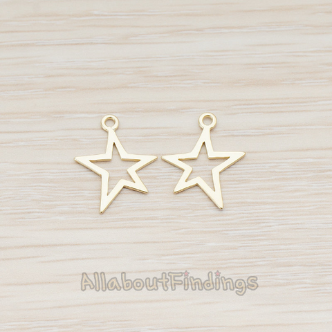 PD.876 // Funky Star Pendant, 2 Pc
