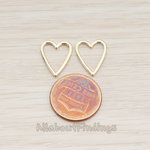 PD.879 // Heart Link Pendant, 2 Pc