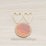 PD.879 // Heart Link Pendant, 2 Pc