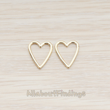 PD.879 // Heart Link Pendant, 2 Pc