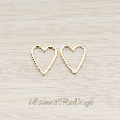 PD.879 // Heart Link Pendant, 2 Pc