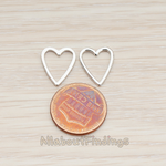 PD.879 // Heart Link Pendant, 2 Pc