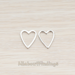 PD.879 // Heart Link Pendant, 2 Pc