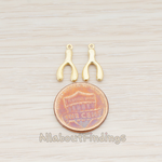 PD.886 // Brushed Tiny Wishbon Pendant, 2 Pc