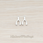 PD.886 // Brushed Tiny Wishbon Pendant, 2 Pc