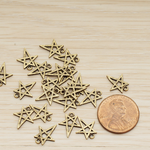 PD.889 // Drawing Star Pendant, 2 Pc