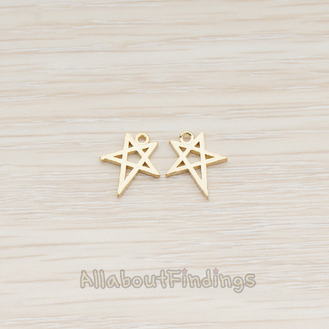 PD.889 // Drawing Star Pendant, 2 Pc
