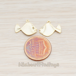 PD.892 // Cubic Zirconia Eye Tropical Fish Pendant, 2 Pc