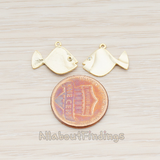 PD.892 // Cubic Zirconia Eye Tropical Fish Pendant, 2 Pc