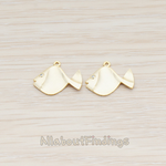 PD.892 // Cubic Zirconia Eye Tropical Fish Pendant, 2 Pc