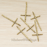 PD.899 // Textured Long Cross Pendant, 2 Pc
