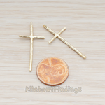 PD.899 // Textured Long Cross Pendant, 2 Pc