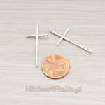 PD.899 // Textured Long Cross Pendant, 2 Pc