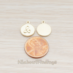 PD.901 // "&" Round Tag Disk Pendant, 2 Pc