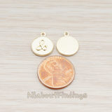 PD.901 // "&" Round Tag Disk Pendant, 2 Pc