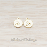 PD.901 // "&" Round Tag Disk Pendant, 2 Pc