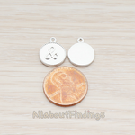 PD.901 // "&" Round Tag Disk Pendant, 2 Pc