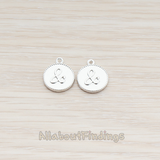 PD.901 // "&" Round Tag Disk Pendant, 2 Pc