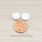PD.903 // Smile Round Tag Disk Pendant, 2 Pc
