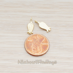 PD.907 // Bell Shaped Flower Charm Pendant, 2 Pc
