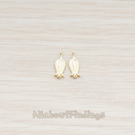 PD.907 // Bell Shaped Flower Charm Pendant, 2 Pc