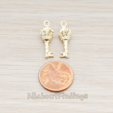PD.908 // Pope Crown Head Small Key Charm Pendant, 2 Pc