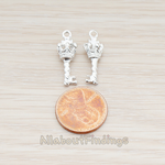 PD.908 // Pope Crown Head Small Key Charm Pendant, 2 Pc
