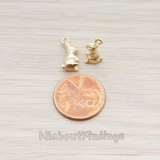 PD.910 // Sitting Bunny Rabbit Pendant, 2 Pc