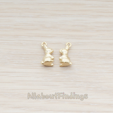 PD.910 // Sitting Bunny Rabbit Pendant, 2 Pc