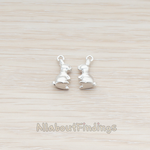 PD.910 // Sitting Bunny Rabbit Pendant, 2 Pc
