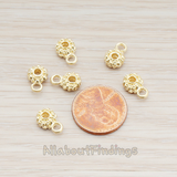 PD.914 // Flower Cookie Charm Pendant, 2 Pc