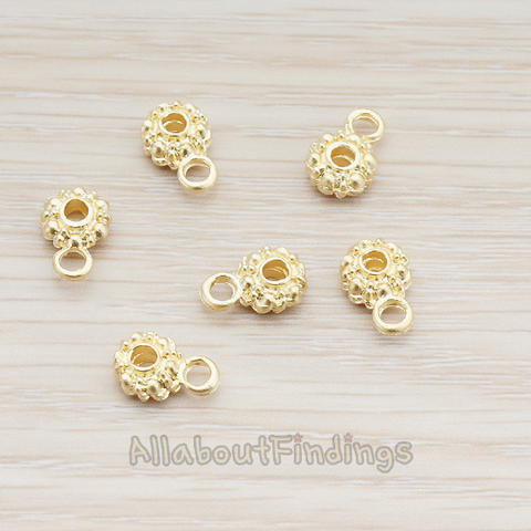 PD.914 // Flower Cookie Charm Pendant, 2 Pc