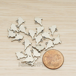 PD.926 // Flat Sparrow Bird Pendant, 2 Pc