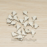 PD.926 // Flat Sparrow Bird Pendant, 2 Pc