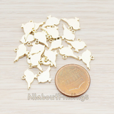 PD.926 // Flat Sparrow Bird Pendant, 2 Pc