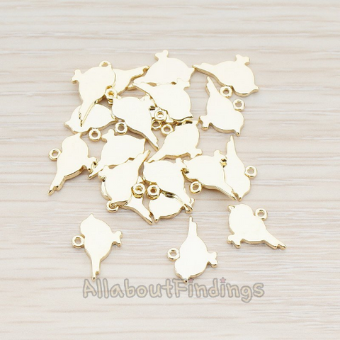 PD.926 // Flat Sparrow Bird Pendant, 2 Pc