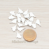 PD.926 // Flat Sparrow Bird Pendant, 2 Pc