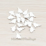 PD.926 // Flat Sparrow Bird Pendant, 2 Pc
