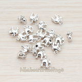 PD.928 // Mini 3D Elephant Pendant, 2 Pc