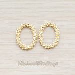 PD.931-02 // O Oval Dotted Large Link Pendant, 2 Pc