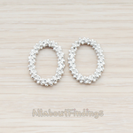 PD.931-02 // O Oval Dotted Large Link Pendant, 2 Pc