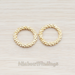 PD.932-03 // Round O Dotted Large Link Pendant, 2 Pc