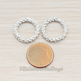 PD.932-03 // Round O Dotted Large Link Pendant, 2 Pc