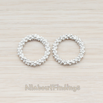 PD.932-03 // Round O Dotted Large Link Pendant, 2 Pc