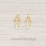 PD.936 // SImple Diamond Shaped Pendant, 2 Pc