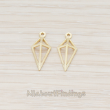 PD.936 // SImple Diamond Shaped Pendant, 2 Pc